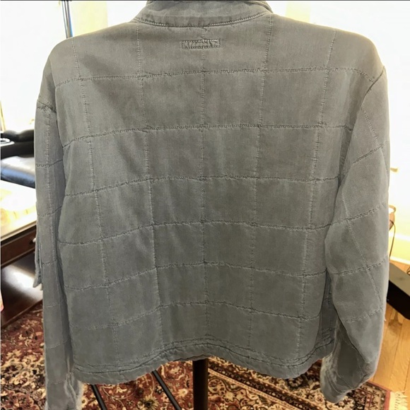 Democracy Womens Military Style Quilted Jacket Cargo Medium - Picture 3 of 5